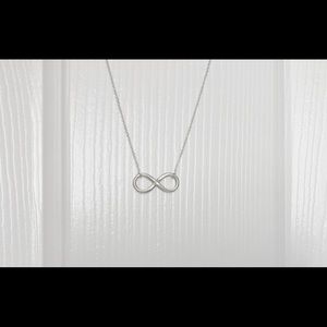 a sliver, infinity sign necklace!